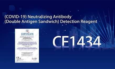DEEPBLUE Novel Coronavirus (COVID-19) Neutralizing Antibody (Double Antigen Sandwich) Detection Reagent was awarded CE 1434 Certificate